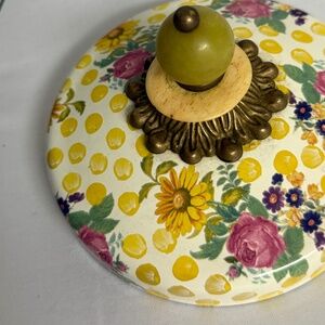 MacKenzie-Childs VTG, Long Retired Buttercup pattern glass cookie jar